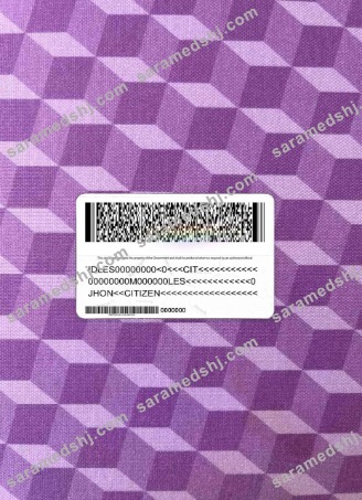 Lesotho national registration photolook BACK